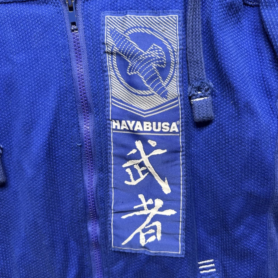 Hayabusa BJJ Artes Marciales Sudadera con Capucha Para Hombres Pequeña Azul Cremallera GI Weave Chaqueta de Entrenamiento Foto 4 de 4