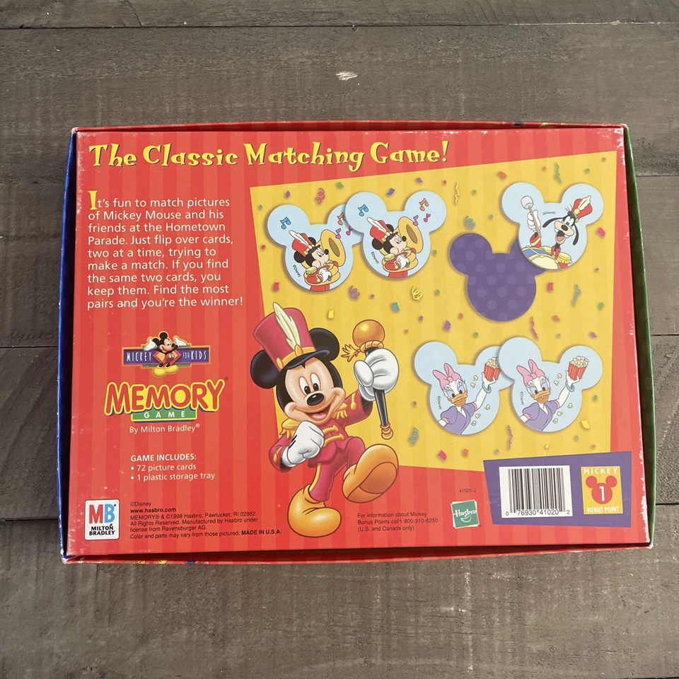Vintage 1998 Disney Mickey Mouse Memory Game by Milton Bradley COMPLETE!EX COND! - Image 2 of 4