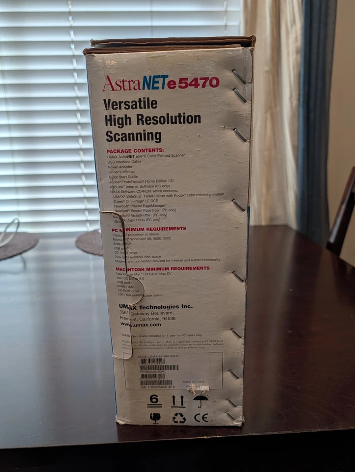 Escáner Umax Astra Net E5470 vintage encendido no probado más con caja. Foto 3 de 4