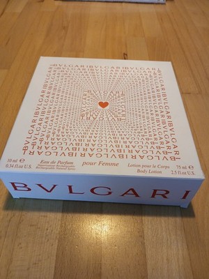 Vintage Bvlgari Pour Femme Eau de Parfum Parfum 10ml+Bodylotion75ml+Trichter 