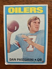 1972 Topps Football Card #156 - Dan Pastorini, Houston Oilers - Rookie - Creased. rookie card picture