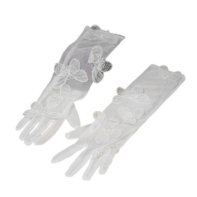 Butterfly Bride Gloves Long Sheer Gloves Evening Dress Wedding Ceremony Gloves