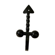 Signature Hardware 327513 Gothic Double Robe Hook - Matte Black