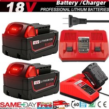 8.0Ah 18V Battery For Milwaukee for M18 Extended Lithium 48-11-1880 Charger