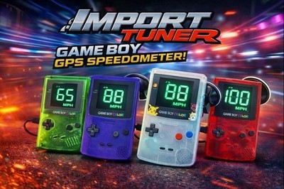 Game Boy Color GPS Speedometer   USB Powered   Retro Car Dash Display   Custom