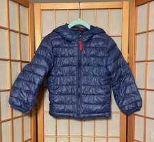 Primary Lightweight Kids Puffer Zip Up Jacket Navy Blue Cobalt Size 3 w/Pockets