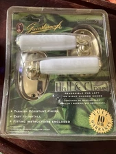 Gainsborough White Porcelain & Gold Tone Lever Set Hall & Closet   88701