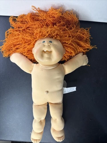 Vintage 1989 Cabbage Patch Kids Doll Orange Curly Hair Green Eyes 16"