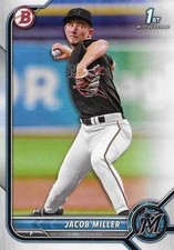 2022 Bowman Draft Paper Prospects #BD-195 Jacob Miller 1st Miami Marlins