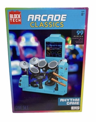 BLOCK TECH ARCADE CLASSICS  RHYTHM GAME Building Block Set 99 Pieces New Retro