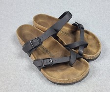 Birkenstock Mayari Sandals Women's Size 7 Shoes EU38 Black Leather