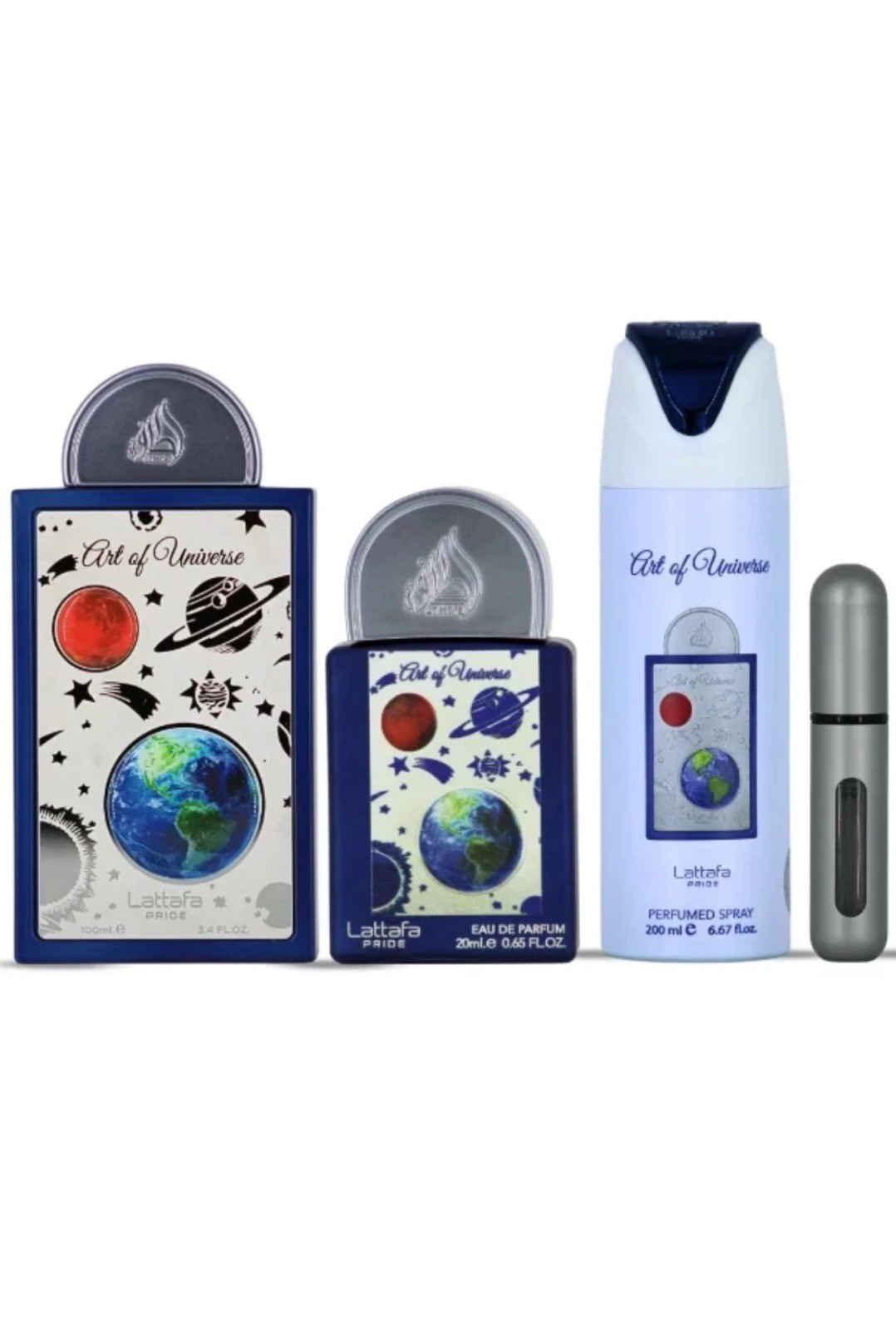 Lattafa Unisex Ambra Set Regalo Bellezza, L'arte Dell'universo (Set Di Profumi) - Immagine 6