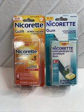 Nicorette 4mg Nicotine Based Stop Smoking Aid  20ct Each EXP:05/27