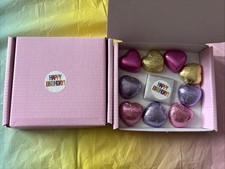 Personalised Happy Birthday Chocolates Hamper Box Assortment Of Chocolates pink