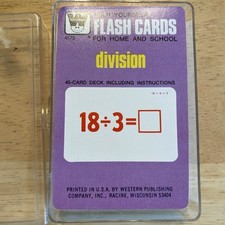 Vintage Whitman Division Flash Cards No. 4573 Complete 45-Card Deck w/case USA
