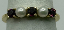 Tiffany & Co. Ruby & Akoya Pearl Ring, 18K Ye...