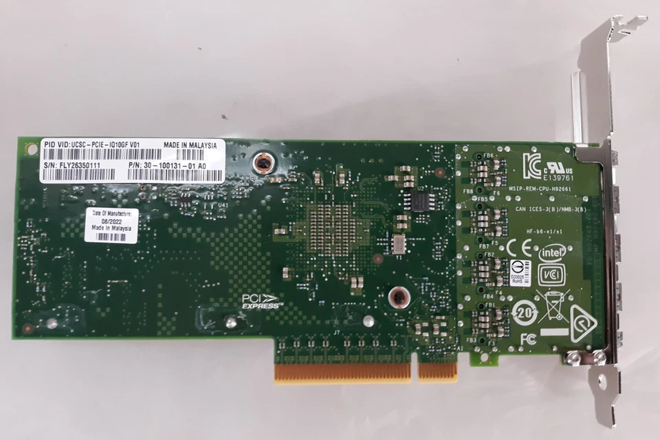 Cisco UCSC-PCIE-IQ10GF 30-100131-01 Quad Port 10Gbe Network Interface Card - Image 2 of 3
