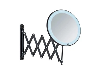 Wenko LED Teleskop-Wandspiegel Barona 20 cm x 55 cm x 34 cm Schwarz - Bild 1 von 4