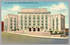 Tennessee State Office Building Nashville Tennessee Linen 1940 UNP Postcard