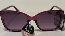 NEW Foster Grant Revlon SUNGLASSES Clear PINK Magenta Women Oval Small Cute