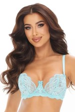 Floral Lace Balconette Bra with Underwire Support