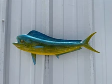 22" Bull Dolphin (Mahi) Two Sided Fish Replica Left Facing - Quick Production