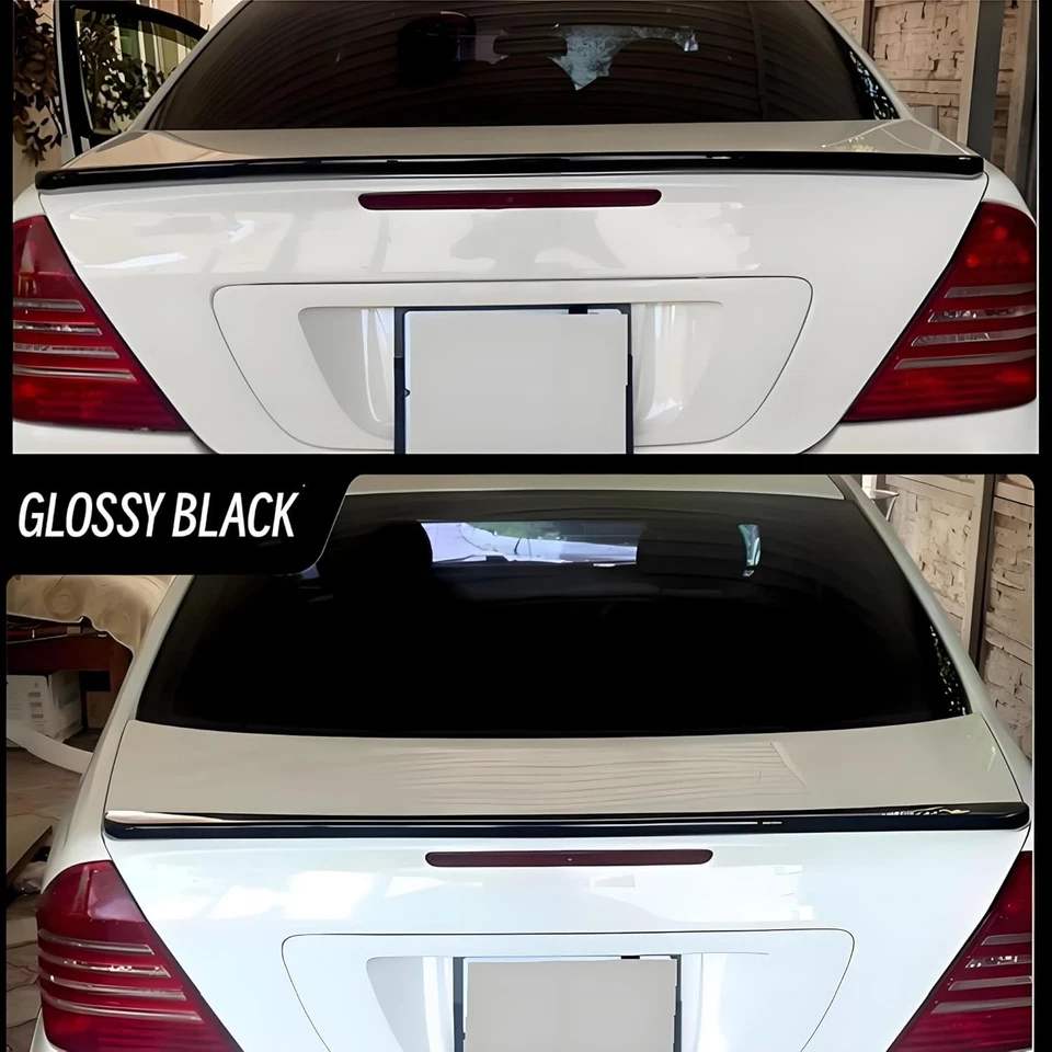For Mercedes W203 Sedan AMG C32 C55 Gloss Black Trunk Wing AMG Spoiler 2001-2007 - Image 2 of 4