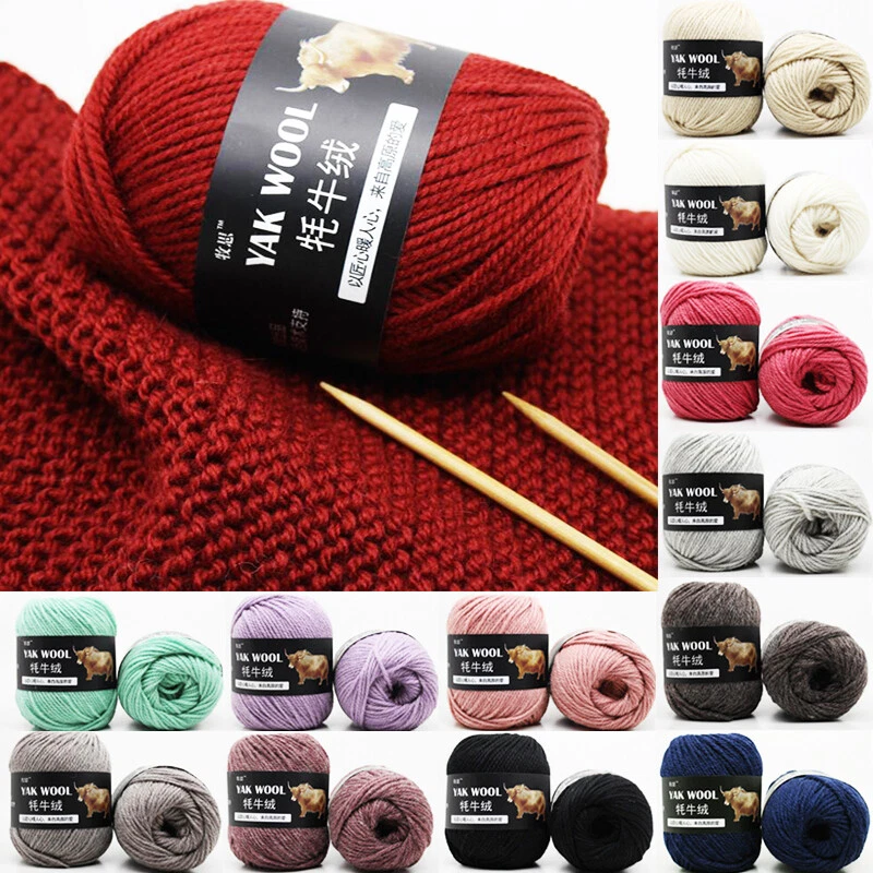 1 ball 100g Yak Crochet Yarn Knitting Wool Knitted Thick DIY Cashmere 30 Colors - Image 2 of 4