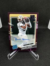 2023 Panini Donruss Clearly Kendre Miller Rated Rookie Purple Auto /175 Saints