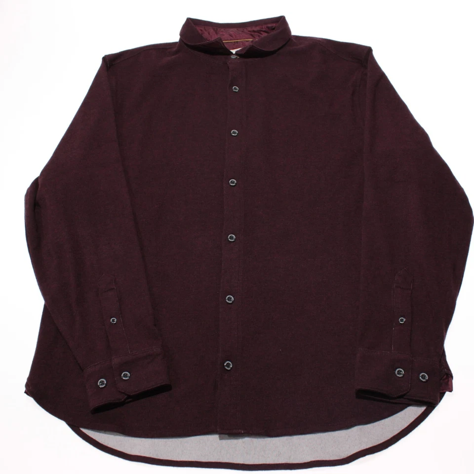 Fundamental Coast NWT Andy Casual Button Down Shirt Size XL in Oxblood Red - Image 3 of 4