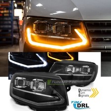 FEUX AVANT NOIR LED TUBE DYNAMIQUE POUR VW BUS T6 15-19 FEUX NEW LIGHTS