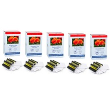 5 PCS Fits Canon Selphy CP1300 KP-108IN 3115B001 Ink Toner 4"X6" Photo Paper Set