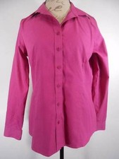 Beautiful Women's Small Coldwater Creek Purple Fitted Long Sleeve No Iron Blouse