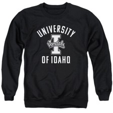 University of Idaho Adult Crewneck Sweatshirt One Color Logo, Black, S-3XL