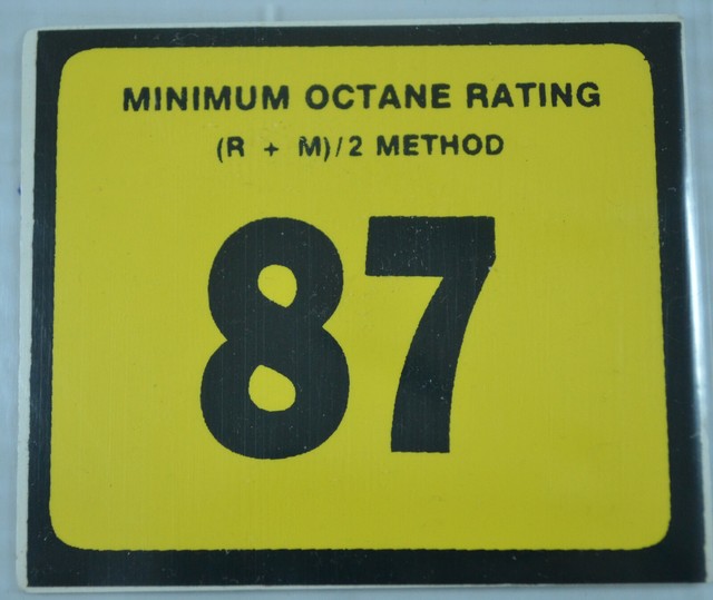 Fuel Pump Octane Label Sticker Decal 87 89 92 93 YOU CHOOSE eBay