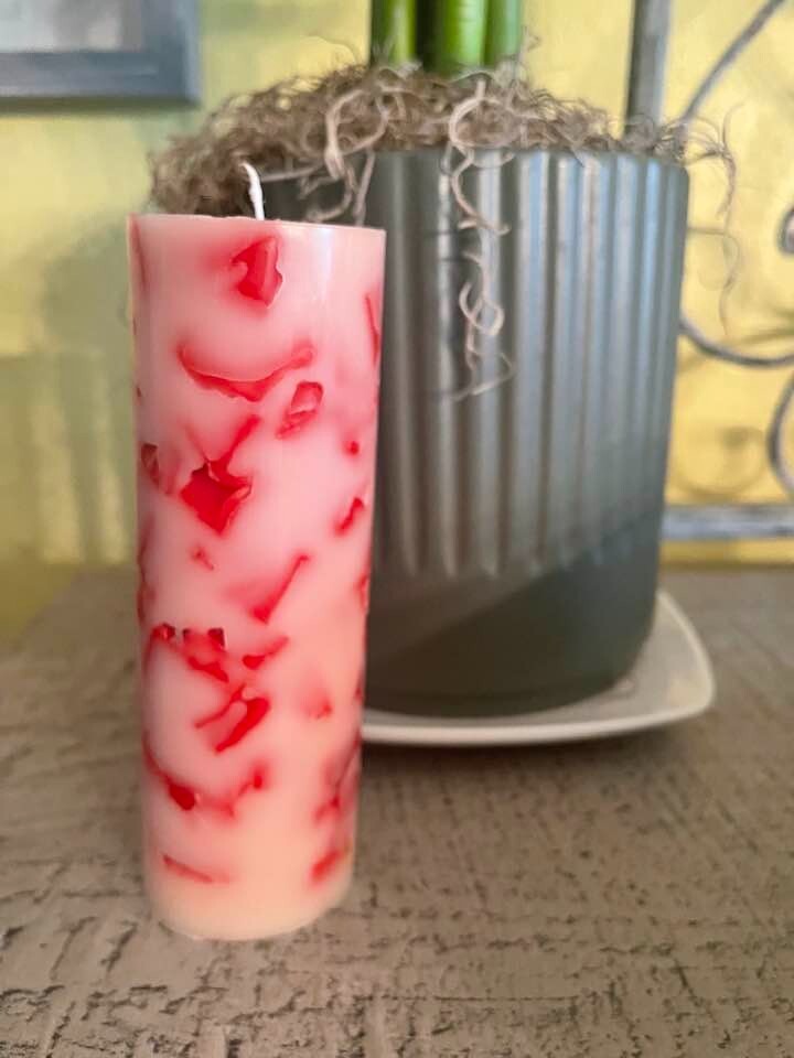 Cinnamon Candy Beeswax Pillar Candle