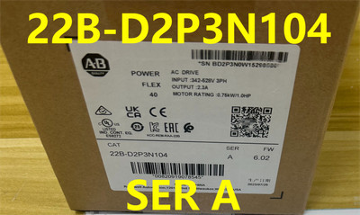 New Sealed AB 22B-D2P3N104 PowerFlex 40 0.75 kW 1 HP AC Drive Free Ship