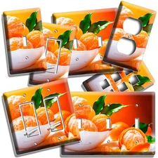 SWEET ORANGE MANDARINS LIGHT SWITCH OUTLET WALL PLATES KITCHEN DINING ROOM DECOR