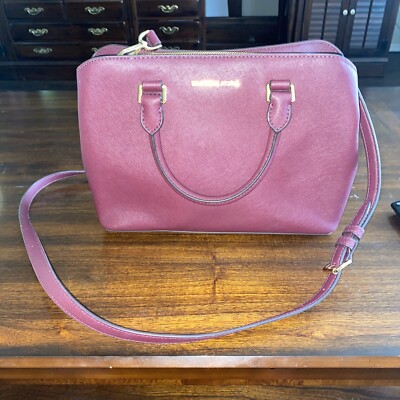 MICHAEL Michael Kors Plum Leather Small Savannah Satchel