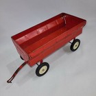 ERTL Flair Box Trailer Vintage 8" Red Tractor Metal Pressed Steel Farm Wagon