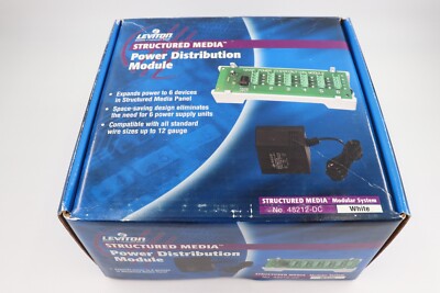 LEVITON 48212-DC STRUCTURED MEDIA POWER DISTRIBUTION MODULE 6-DEVICES/MODULAR WH