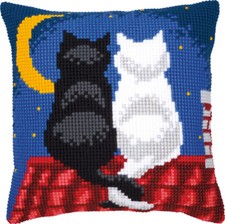 Vervaco Cross Stitch Cushion Kit Cats in the Night 16" x 16"
