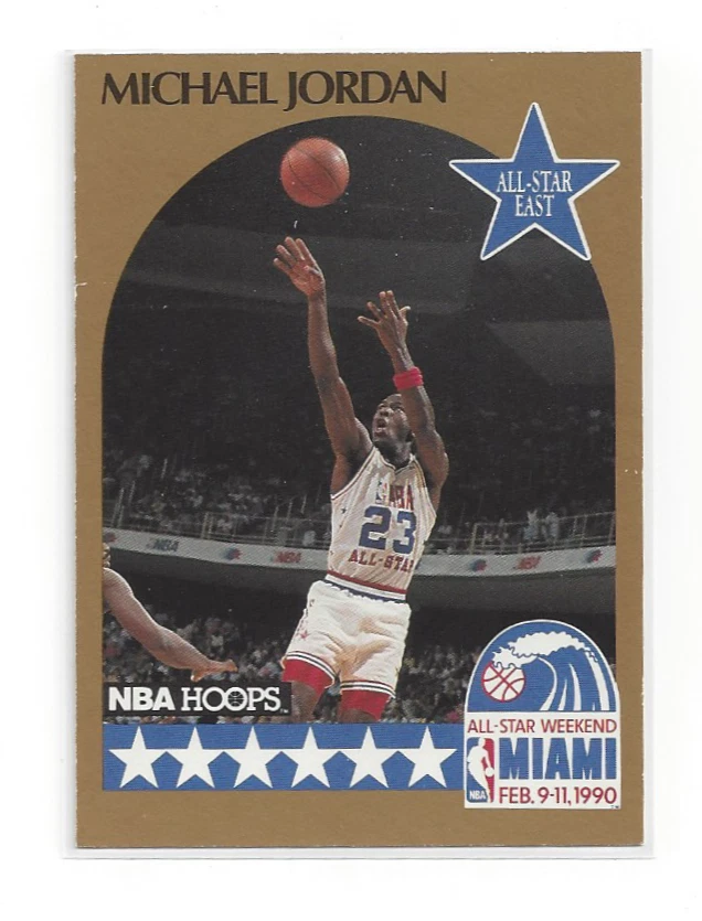Michael Jordan 1990-91 NBA Hoops All-Star #5 Vintage Basketball Card