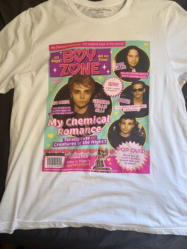 MCR My Chemical Romance Boy Zone Magazine Cover 2022 Tour T-Shirt Menâs XL | eBay