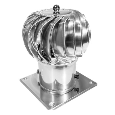 EDELSTAHL Kaminaufsatz Schornsteinaufsatz 150mm quadratisch Abnehmbare Grundlage