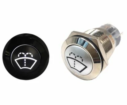 Washer Jet Windscreen Light Illuminated Push Button Switch