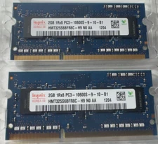 Hynix 2GB SO-DIMM 1333 MHz PC3-10600 DDR3 SDRAM Memory 2 pack (HMT325S6BFR8C-H9)
