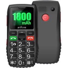artfone C1 Black 2G GSM,Big Button Mobile Phone, Unlocked Senior Mobile Phone...