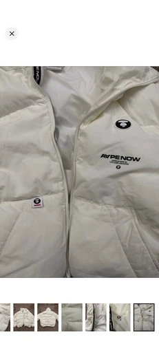Aape by Bathing Ape Mens White puffer Jacket image 7