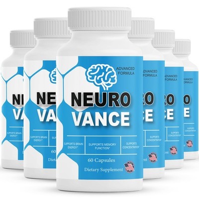 Neurovance Capsules, Neuro Vance Brain Function and Memory Support - 6 Pack